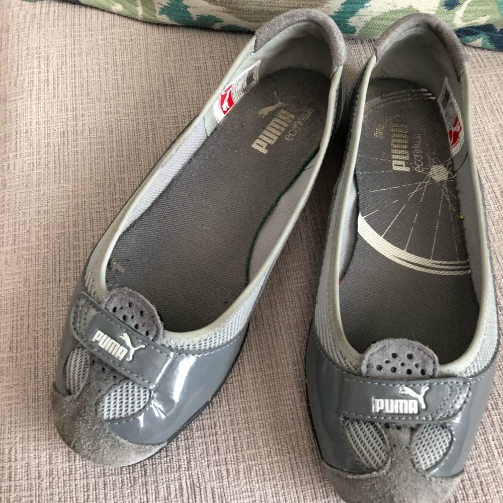 Gray Puma flats